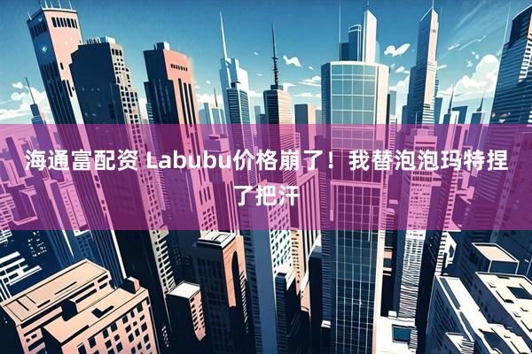 海通富配资 Labubu价格崩了！我替泡泡玛特捏了把汗