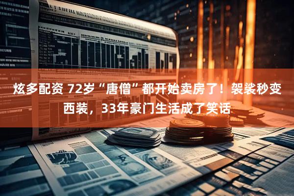 炫多配资 72岁“唐僧”都开始卖房了！袈裟秒变西装，33年豪门生活成了笑话