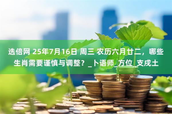 选倍网 25年7月16日 周三 农历六月廿二，哪些生肖需要谨慎与调整？_卜语师_方位_支戌土