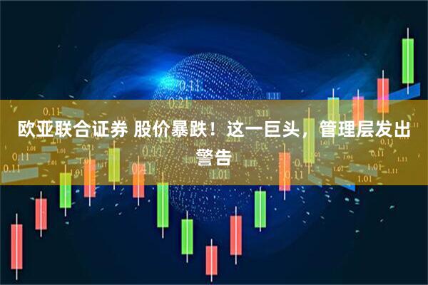 欧亚联合证券 股价暴跌！这一巨头，管理层发出警告