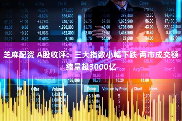 芝麻配资 A股收评：三大指数小幅下跌 两市成交额缩量超3000亿